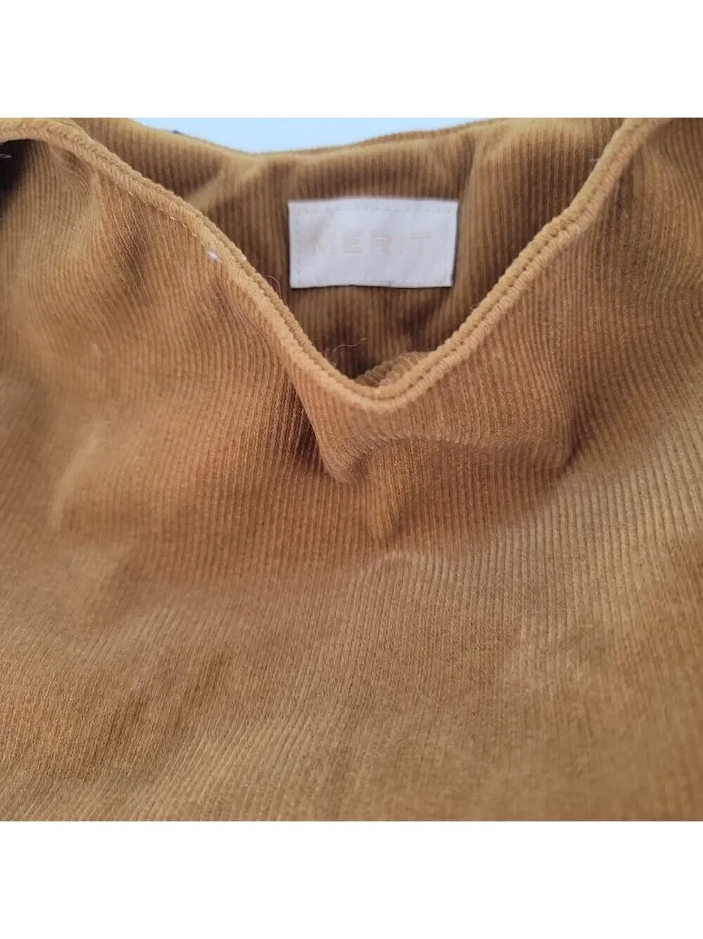 Merit Corduroy Cosmetics Bag | Gold Corduroy | New With Tags